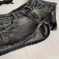 Midnight Low-Rise Denim Shorts