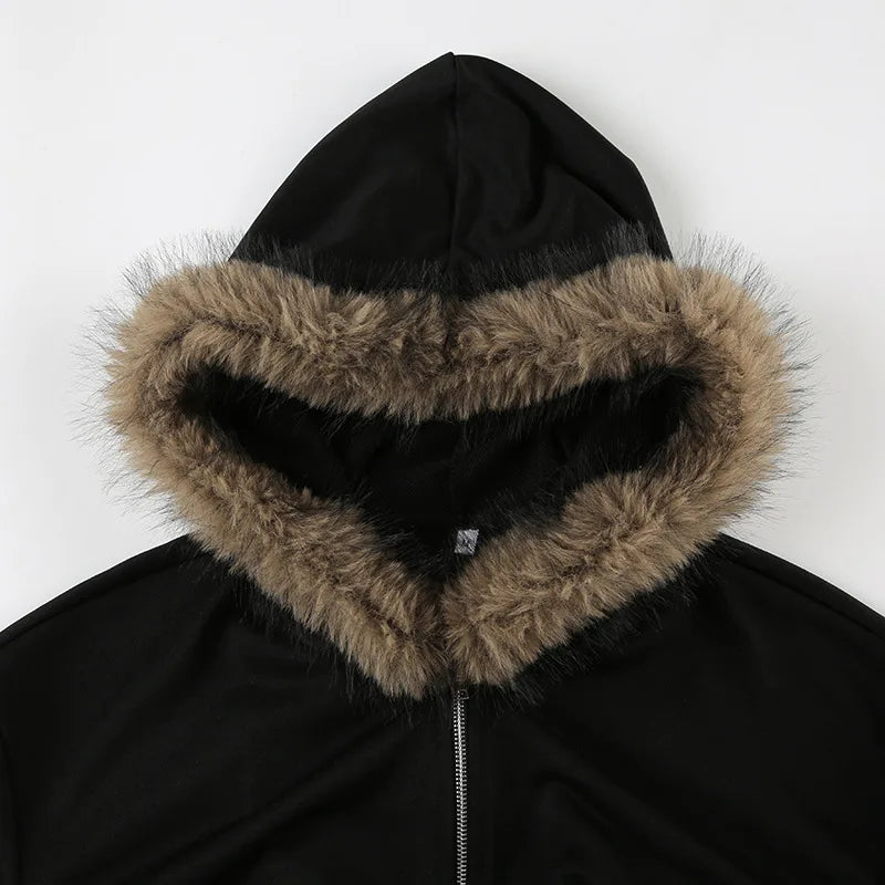 Faux Fur Hooded Coats