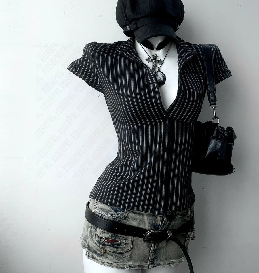 Striped Siren Y2K Camisole