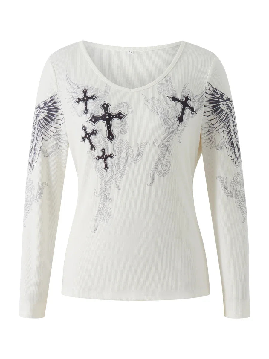 Fallen Angel Y2K Long-Sleeve Tee