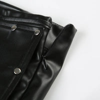 Spice Girl Rivet Low-Rise Leather Shorts