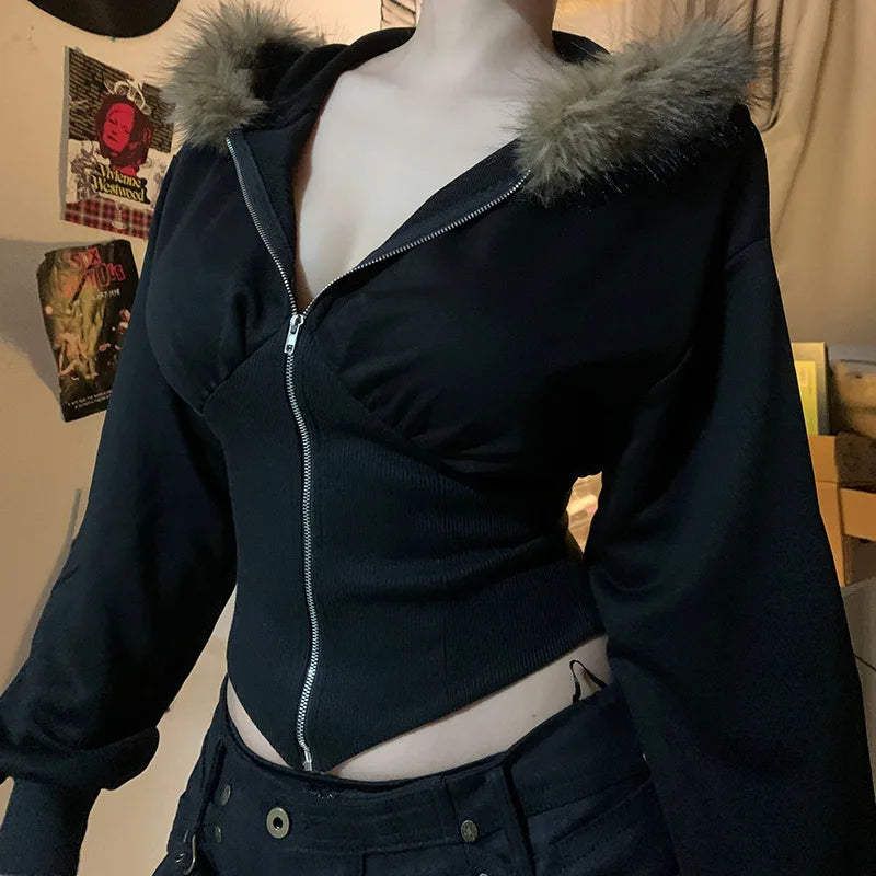 Faux Fur Hooded Coats