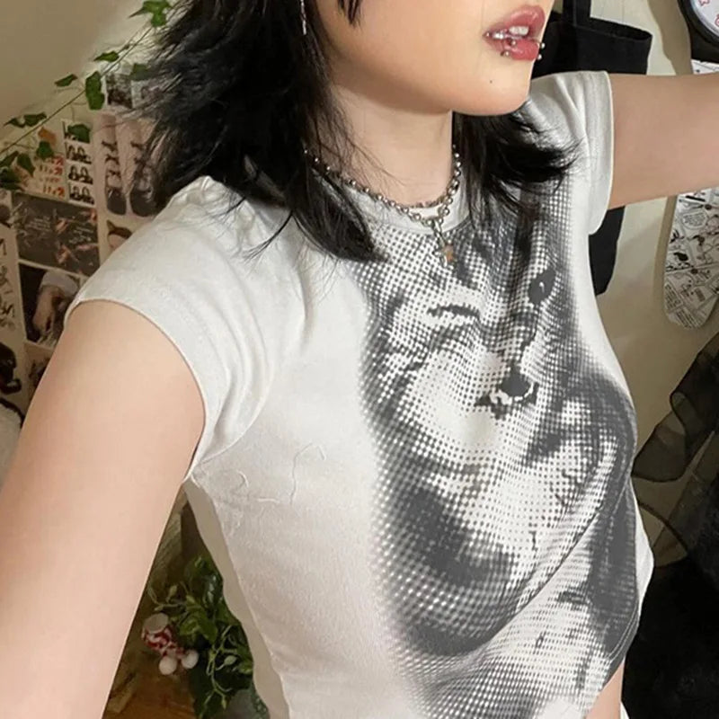 Harajuku Animal Print Baby Tee