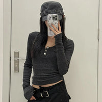 90s American Retro Crop Tee
