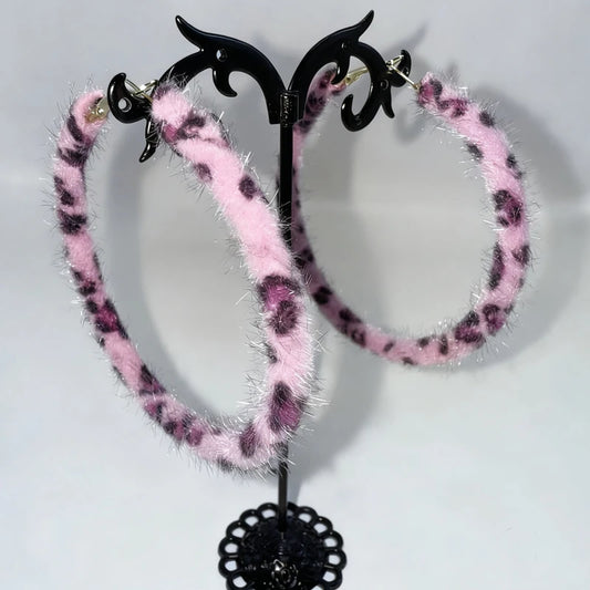 Pink Leopard Y2K Chaos Earrings