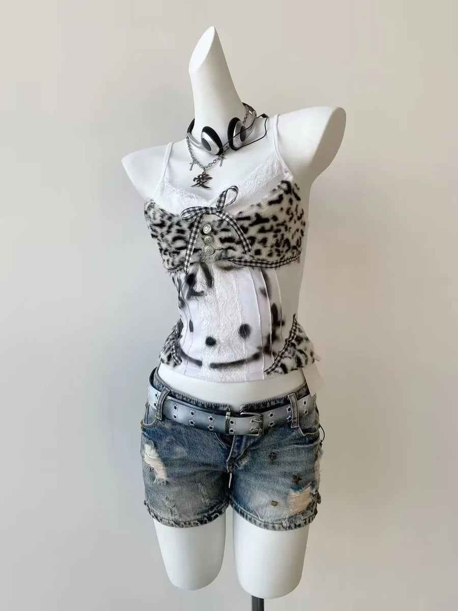 Kitten Hottie Y2K Halter Crop