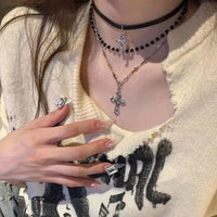 Gothic Cross Layered Necklace