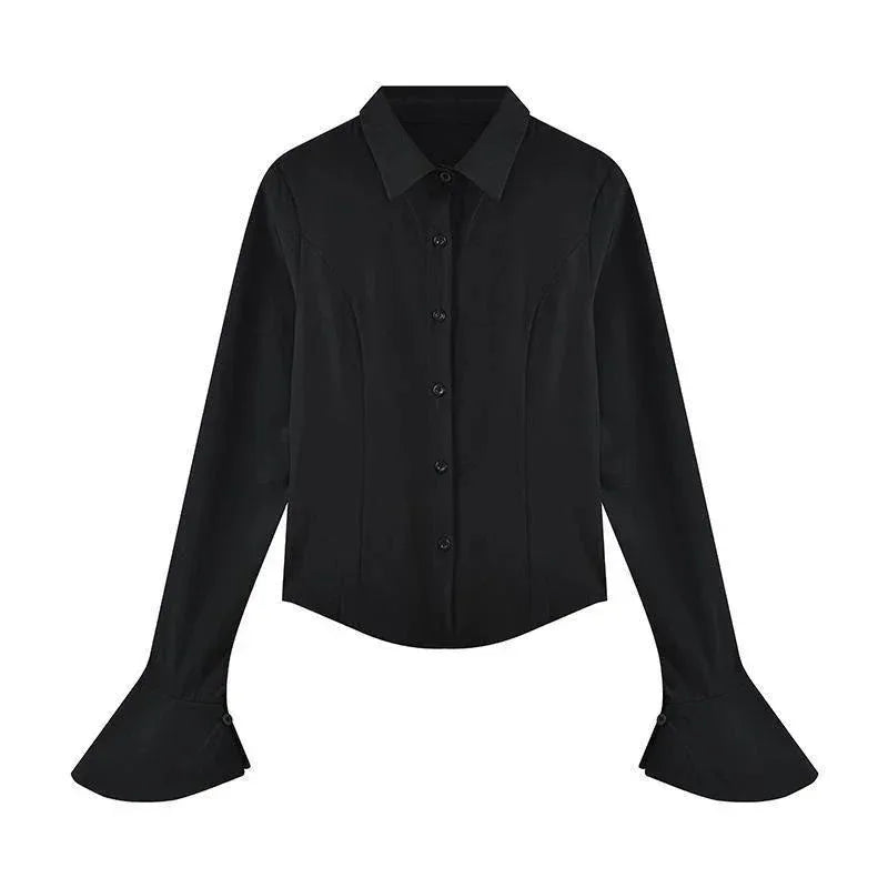 Soft Siren Flare-Sleeve Blouse