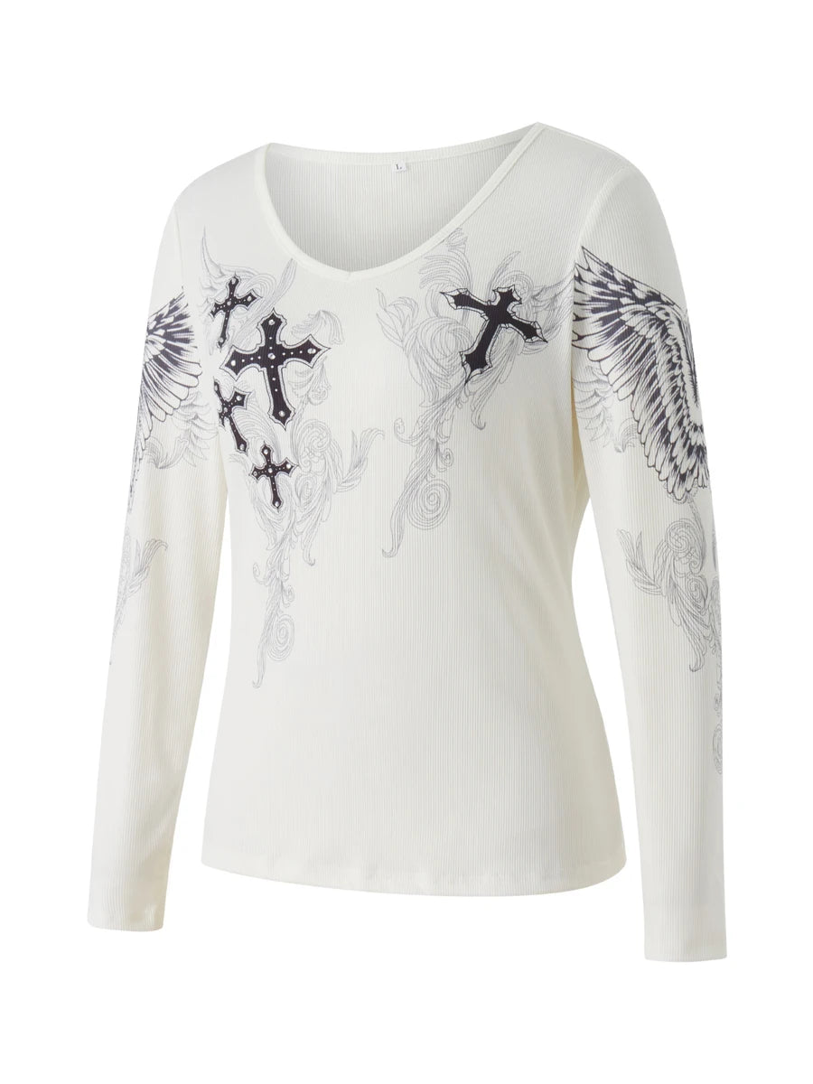 Fallen Angel Y2K Long-Sleeve Tee