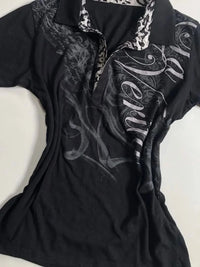 Goth Polo Crop Tee