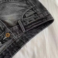 Midnight Low-Rise Denim Shorts