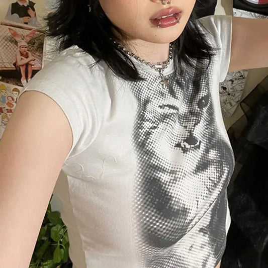 Harajuku Animal Print Baby Tee