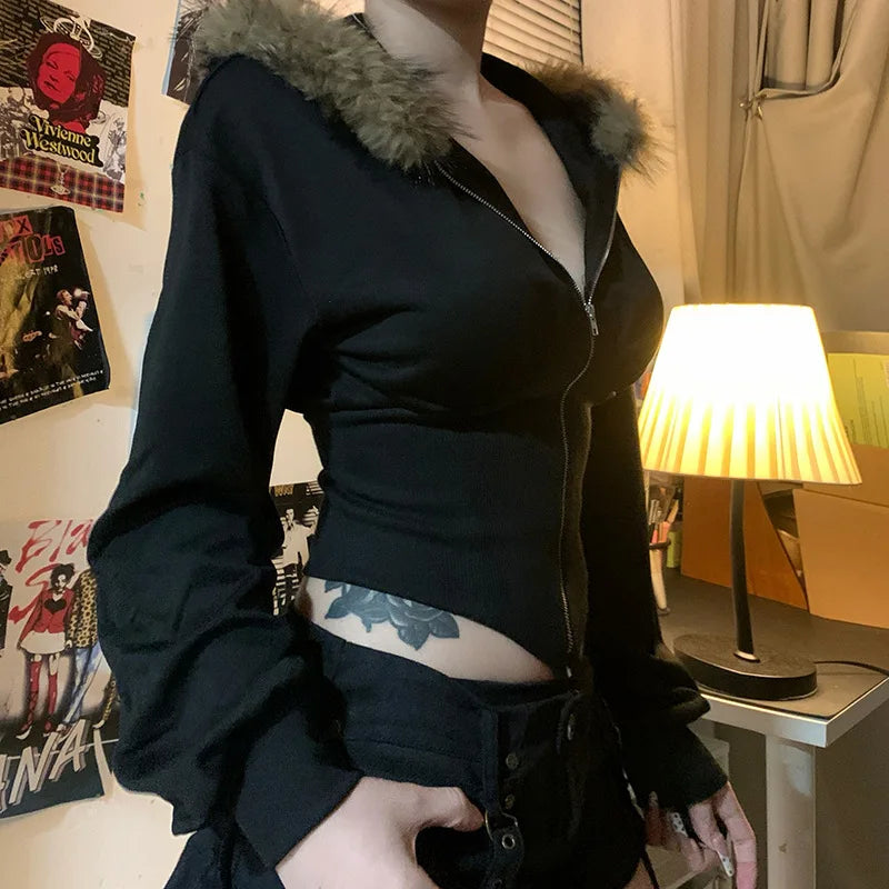 Faux Fur Hooded Coats