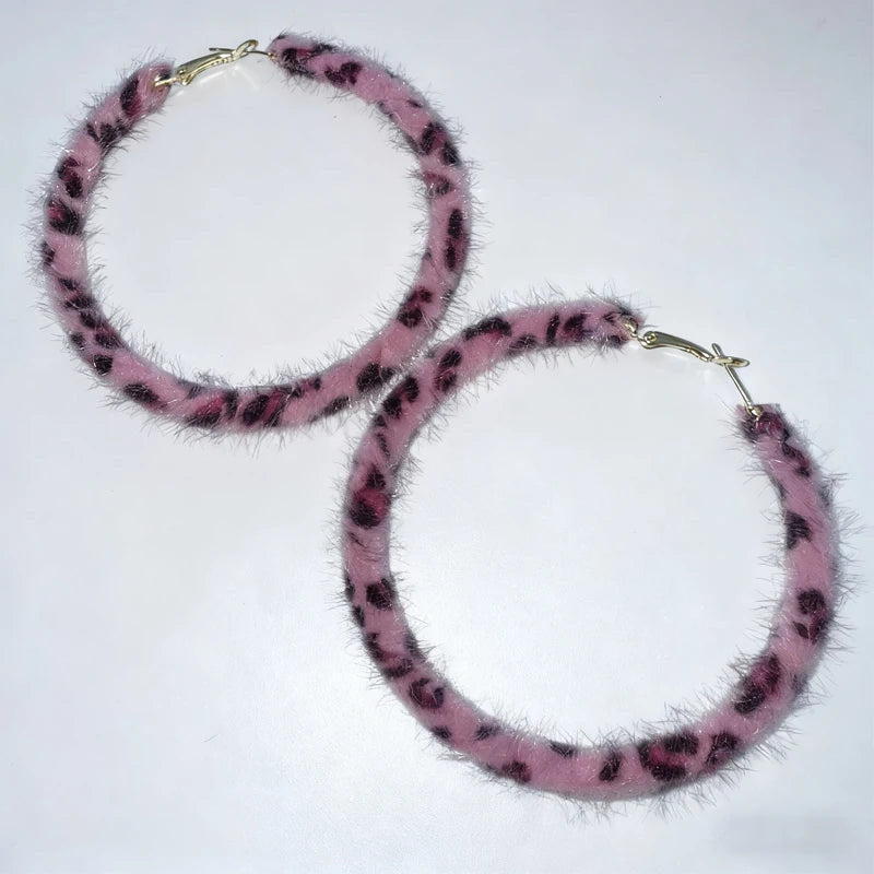 Pink Leopard Y2K Chaos Earrings