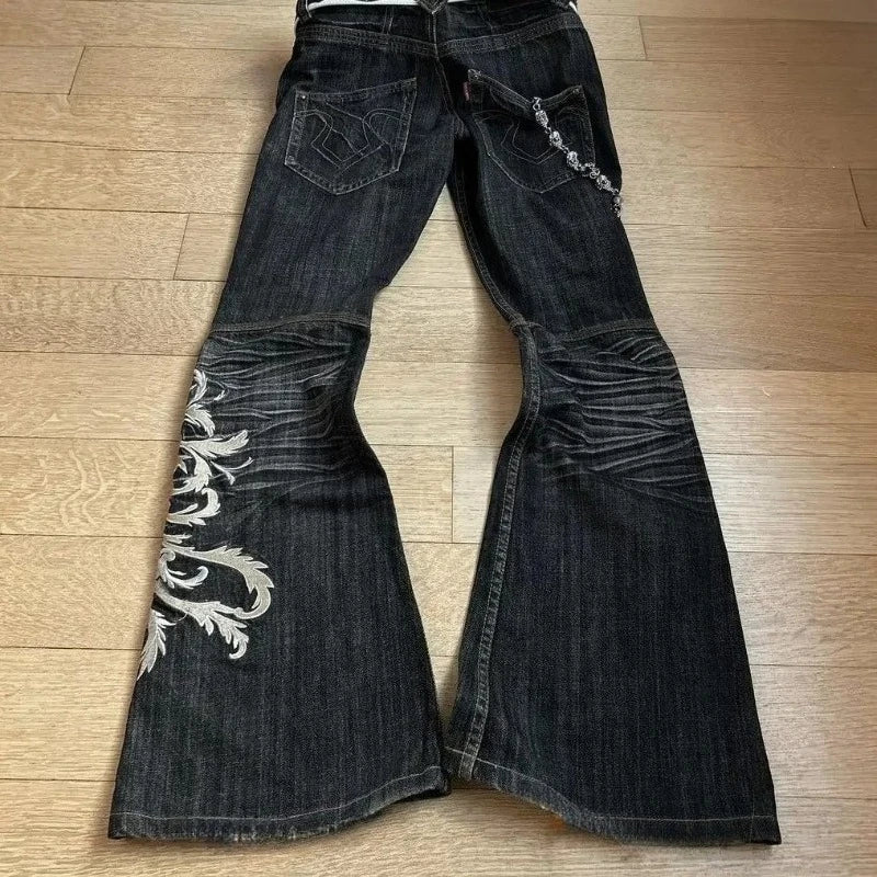 Harajuku Rock Punk Y2K Wide-Leg Jeans