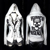 Dark Y2K Skull Zip-Up Hoodie