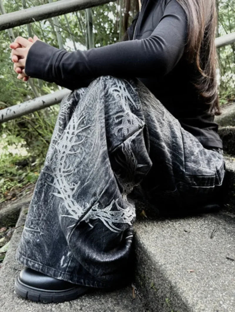 Centipede Shadow Wide-Leg Pants