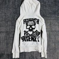 Dark Y2K Skull Zip-Up Hoodie