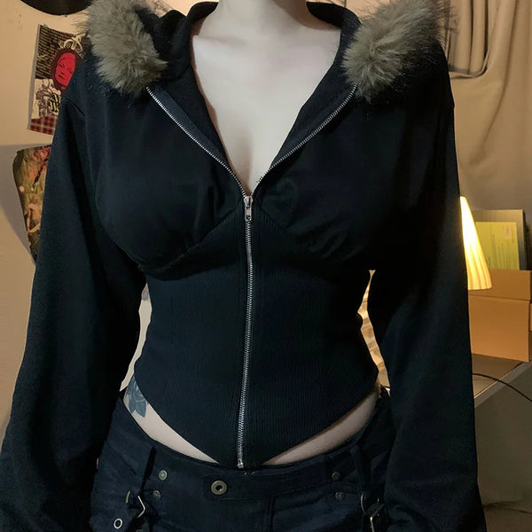 Faux Fur Hooded Coats