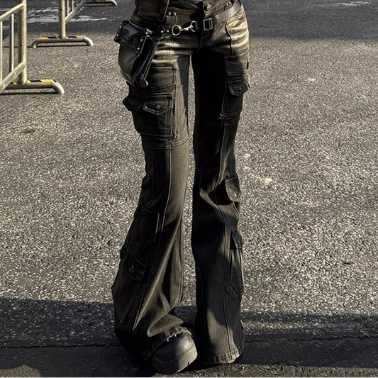 Low-Rise Grunge Siren Cargo Jeans
