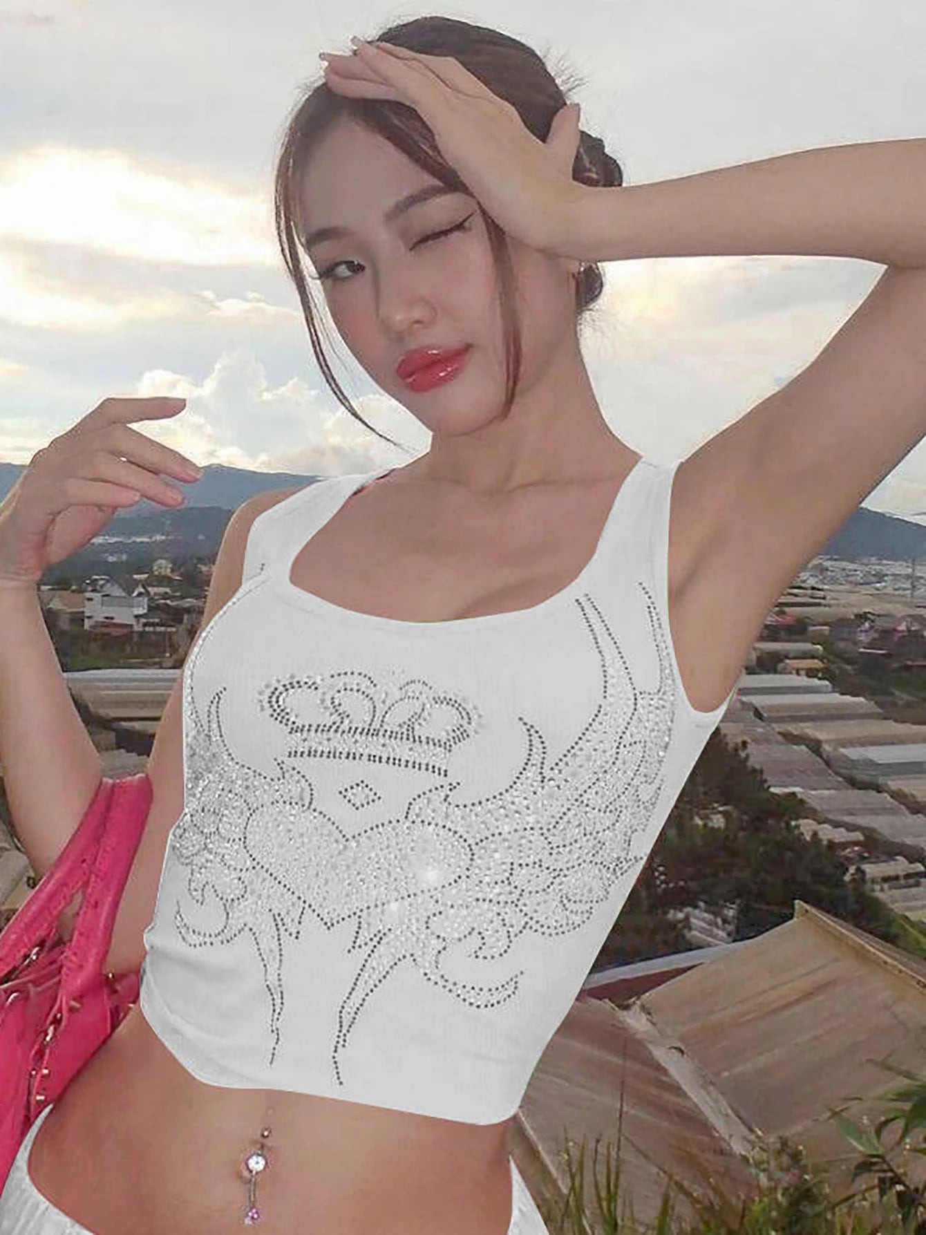 Party Club Pink Crop