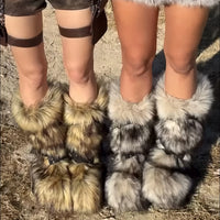 Snow Bunny Y2K Fur Boots