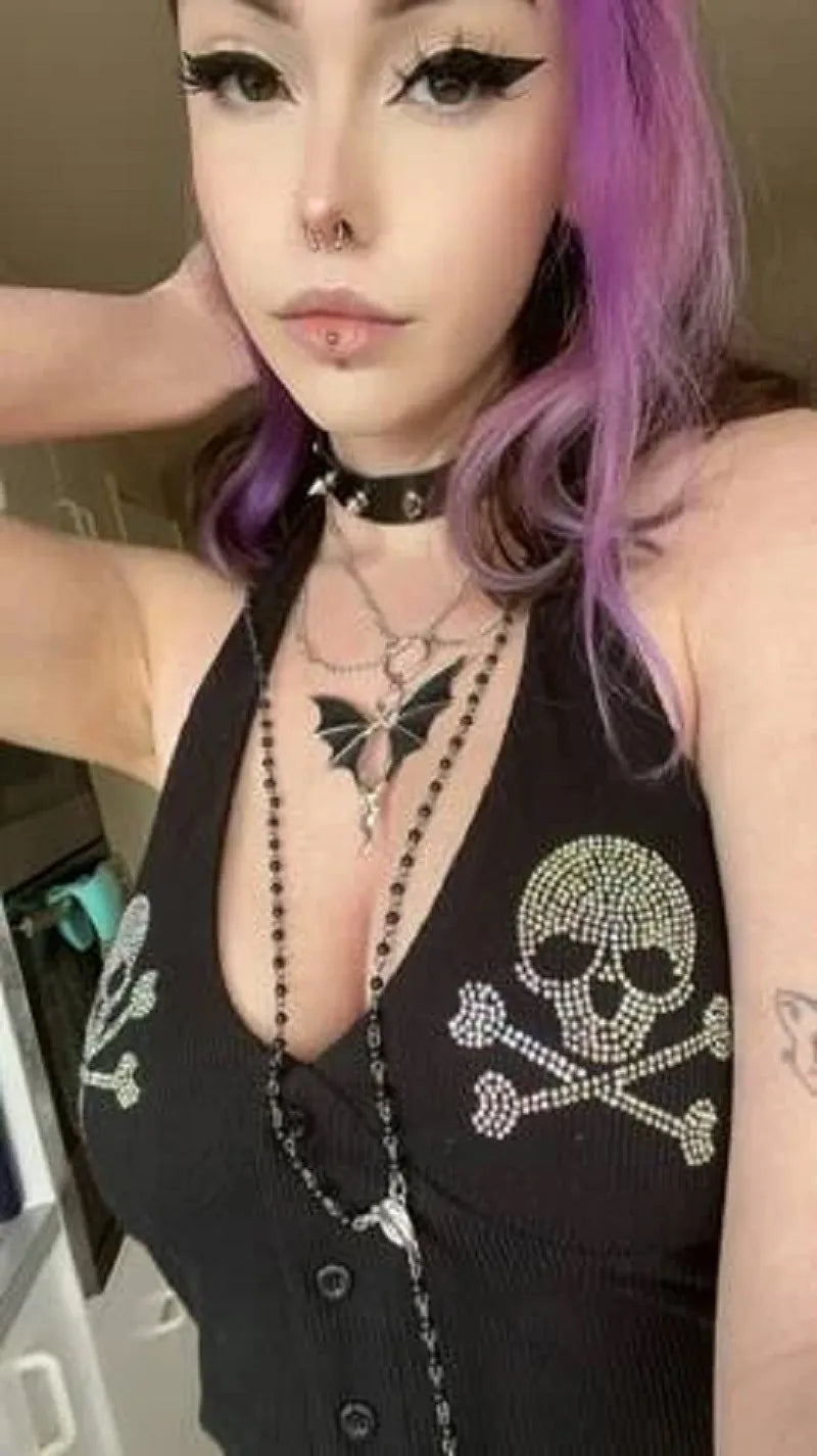 Sexy skull tank top
