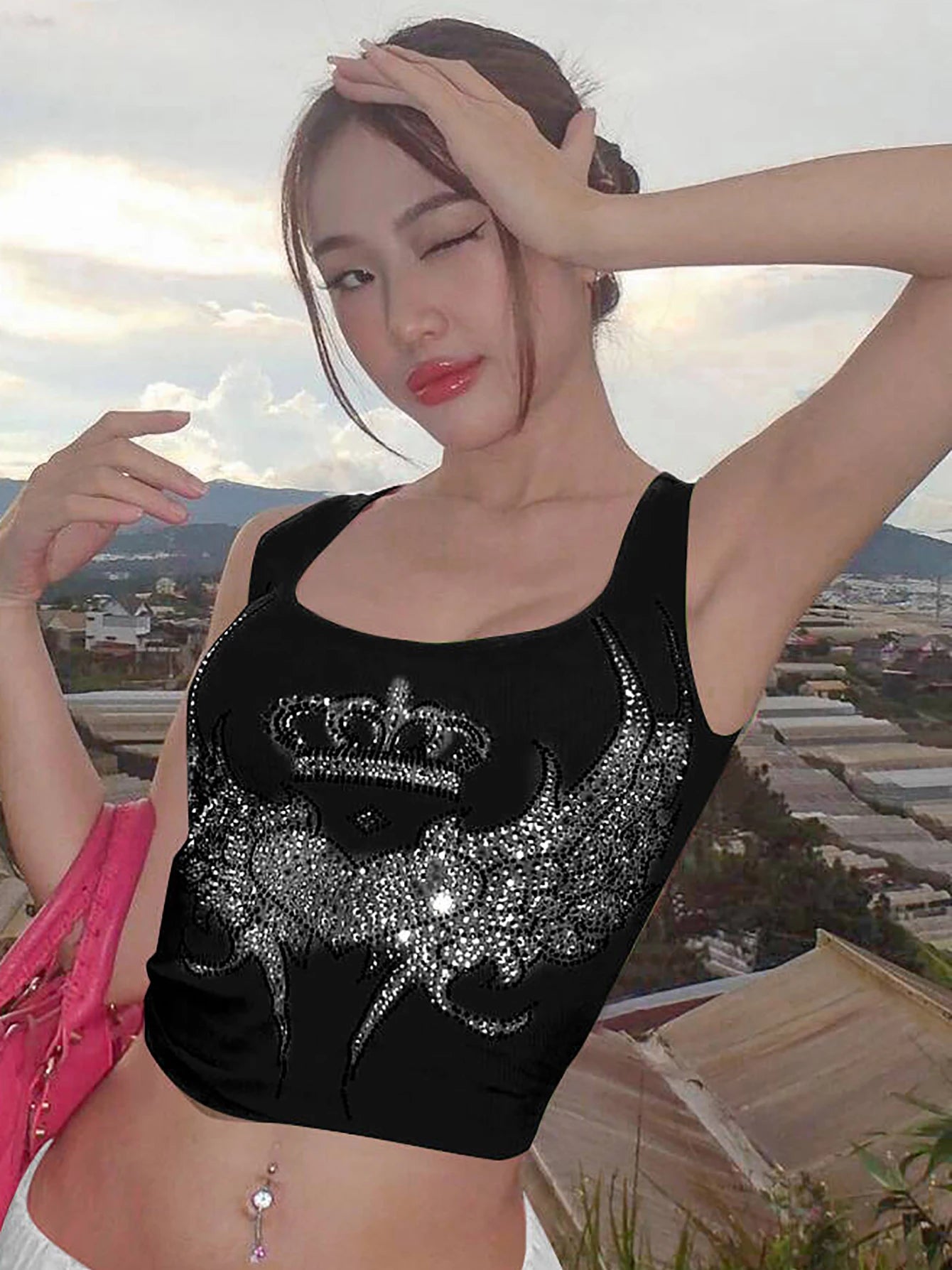 Party Club Pink Crop