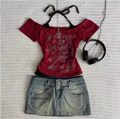 Reidd Y2K Off-Shoulder