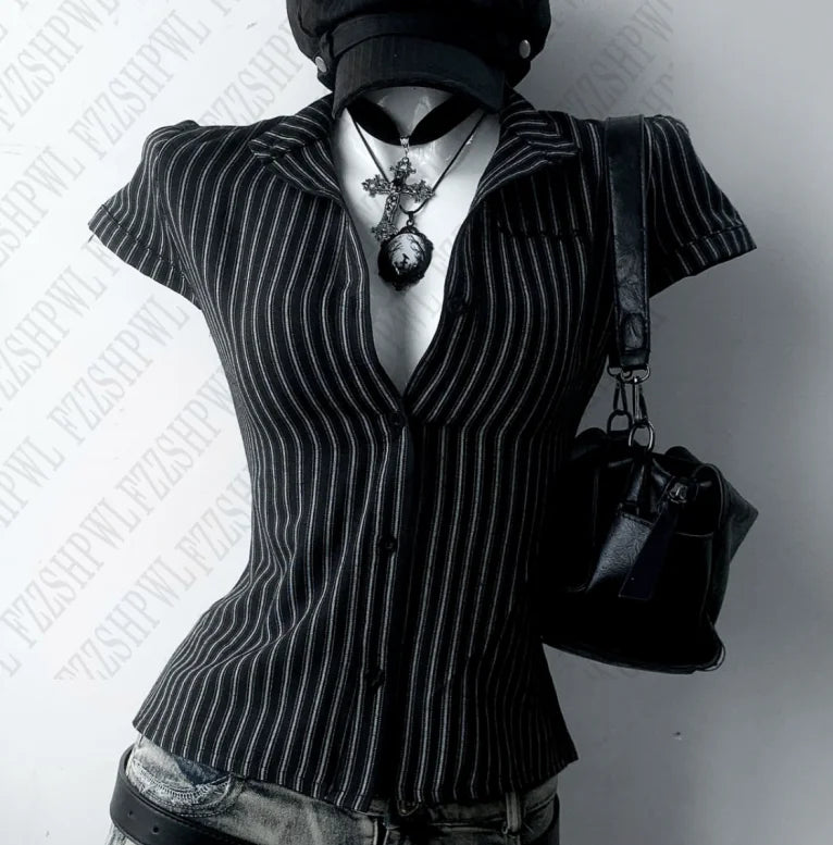 Striped Siren Y2K Camisole