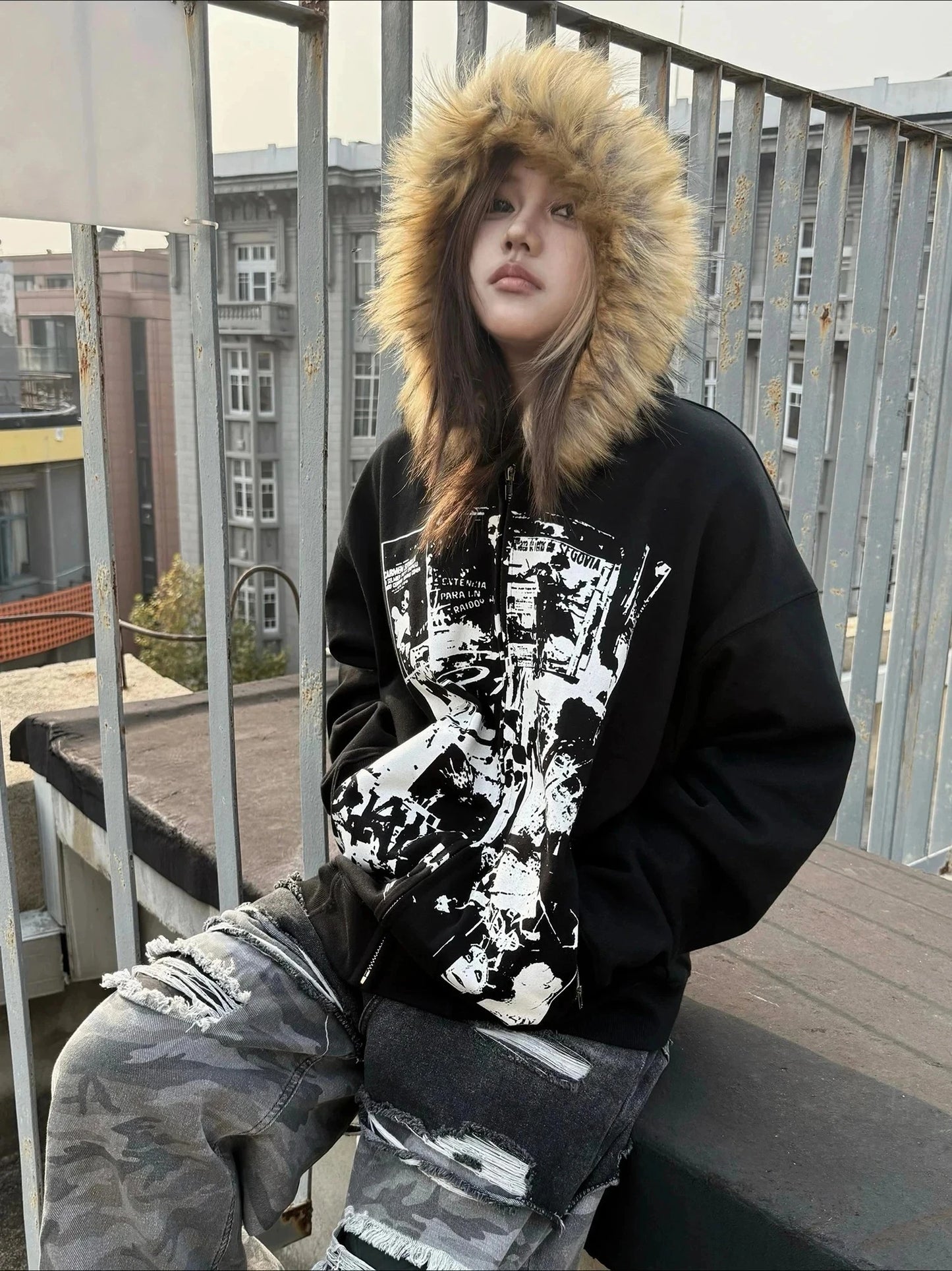Hoodie Harajuku Furr