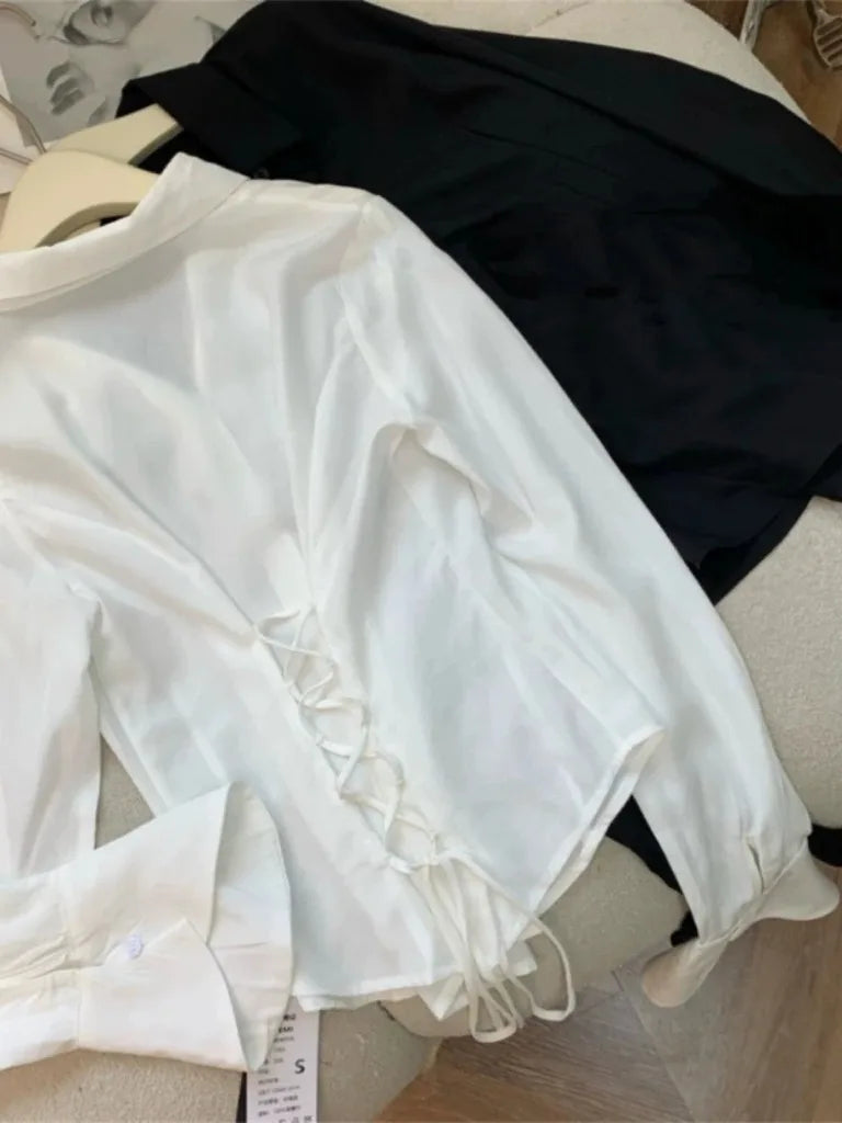 Soft Siren Flare-Sleeve Blouse