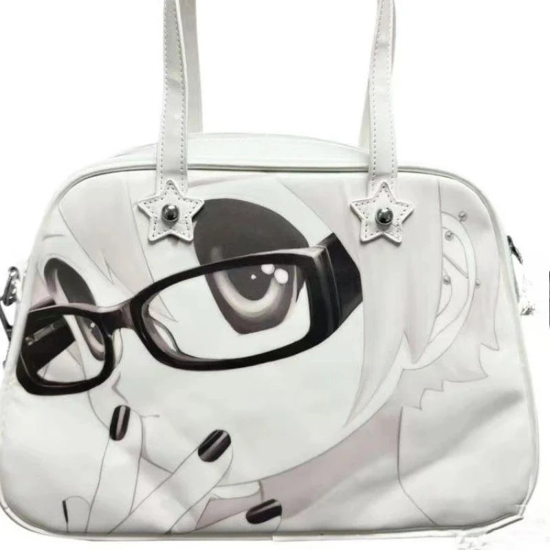 Y2k Aesthetic Harajuku Kawaii Shoulder Bags Japanese Cartoon Cute Girls Printing Handbags All Match Sweet Underarm Bag Fashion