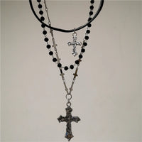 Gothic Cross Layered Necklace