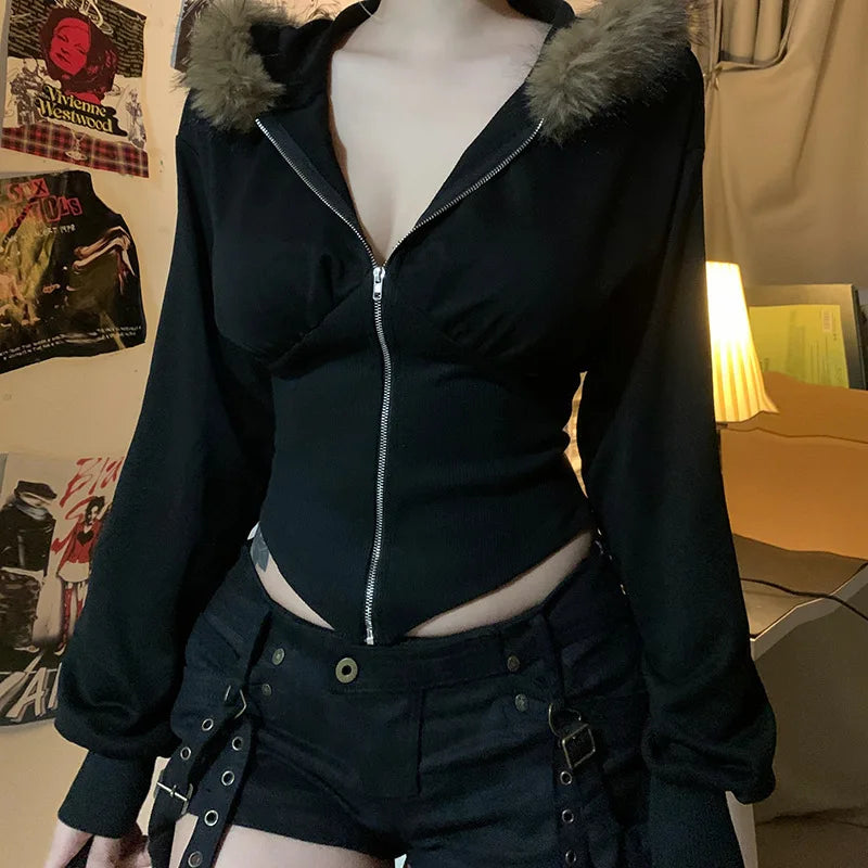 Faux Fur Hooded Coats