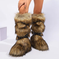 Snow Bunny Y2K Fur Boots