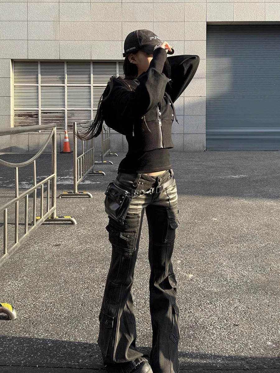 Low-Rise Grunge Siren Cargo Jeans