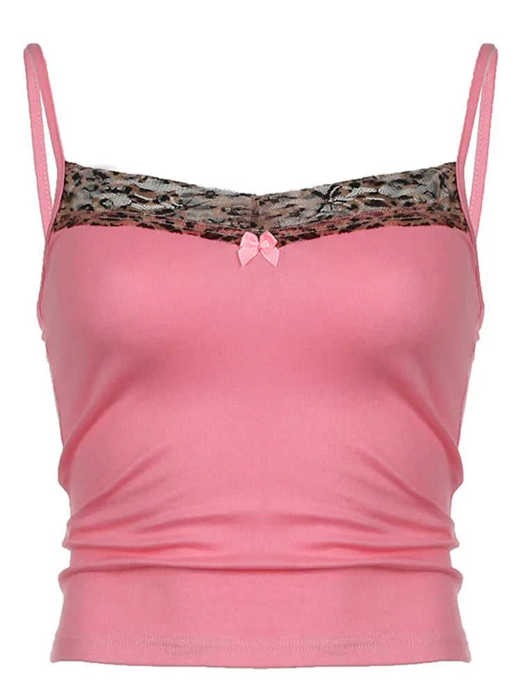 Leopard Coquette Y2K Crop Top