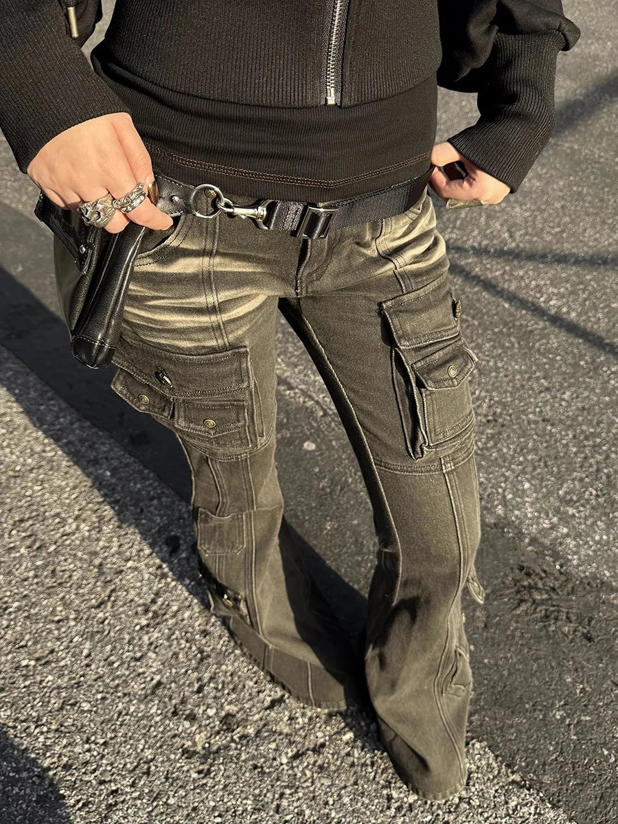Low-Rise Grunge Siren Cargo Jeans