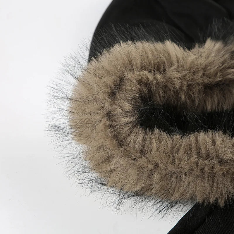 Faux Fur Hooded Coats