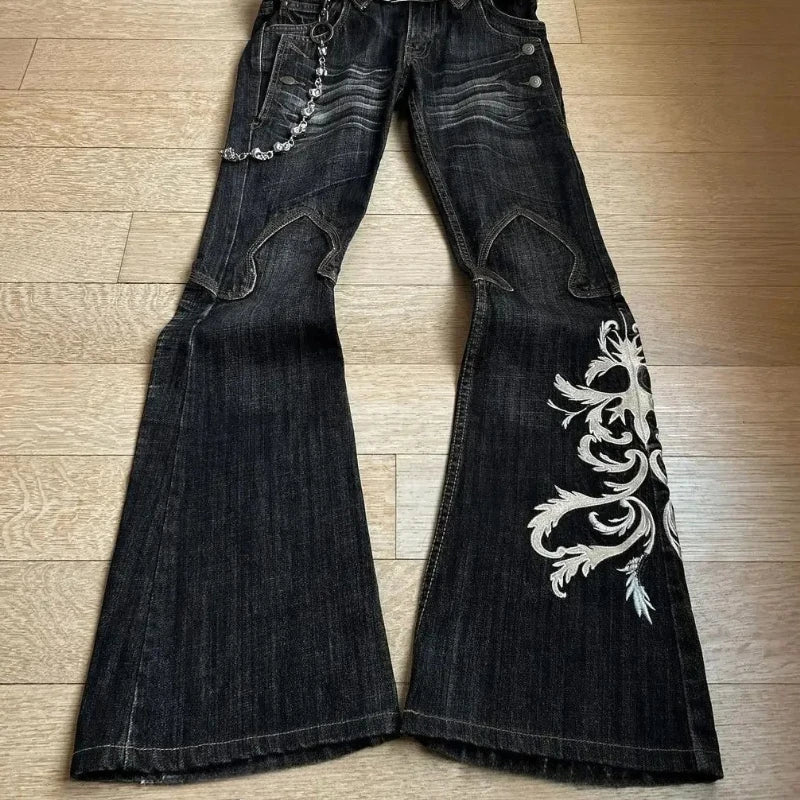 Harajuku Rock Punk Y2K Wide-Leg Jeans