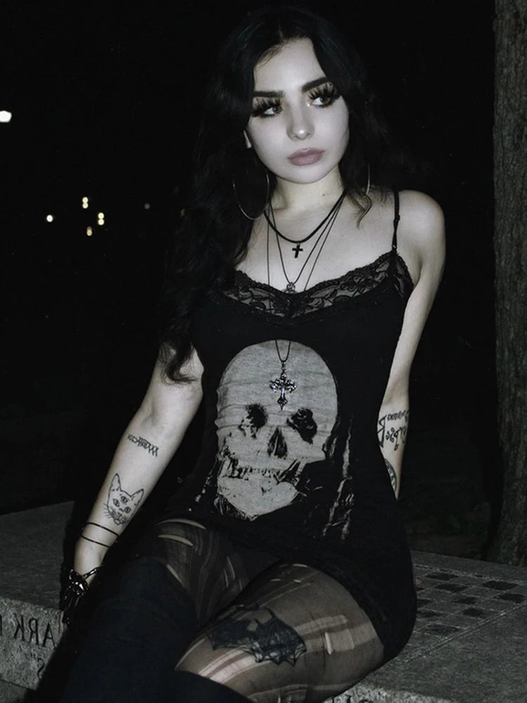 Cyber Skull Bodycon Dress