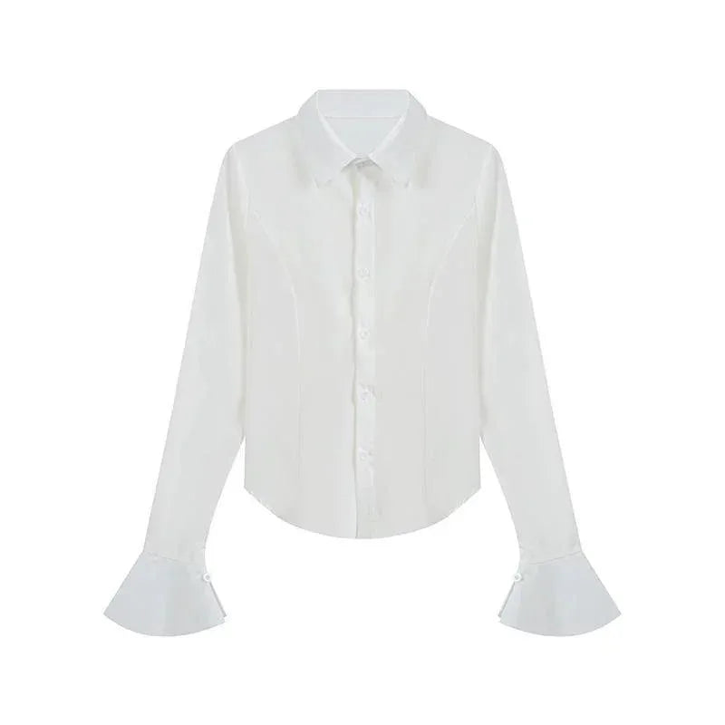 Soft Siren Flare-Sleeve Blouse